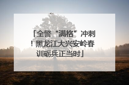 全警“满格”冲刺！黑龙江大兴安岭春训砺兵正当时