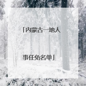 内蒙古一地人事任免名单