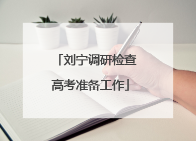 刘宁调研检查高考准备工作