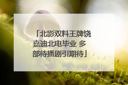 北影双料王牌饶嘉迪北电毕业 多部待播剧引期待