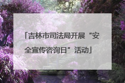 吉林市司法局开展“安全宣传咨询日”活动