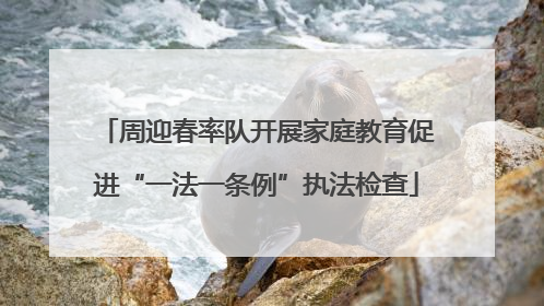周迎春率队开展家庭教育促进“一法一条例”执法检查