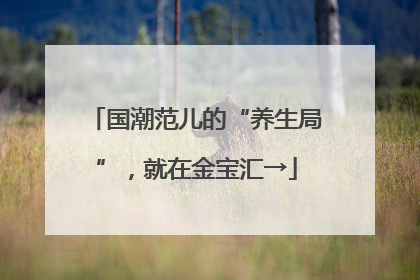 国潮范儿的“养生局”，就在金宝汇→
