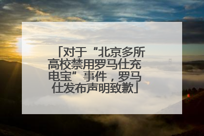 对于“北京多所高校禁用罗马仕充电宝”事件，罗马仕发布声明致歉