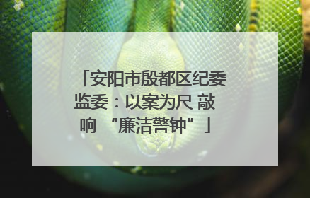 安阳市殷都区纪委监委：以案为尺 敲响 “廉洁警钟”
