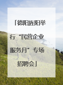 德阳旌阳举行“民营企业服务月”专场招聘会