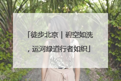 徒步北京｜碧空如洗，运河绿道行者如织