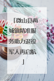微山县两城镇精准服务助力退役军人再启航