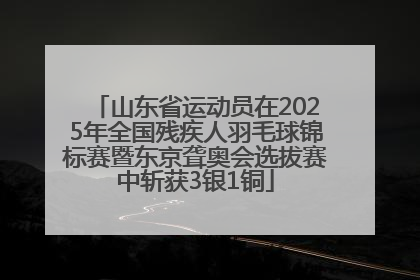 山东省运动员在2025年全国残疾人羽毛球锦标赛暨东京聋奥会选拔赛中斩获3银1铜