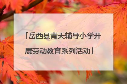 岳西县青天辅导小学开展劳动教育系列活动