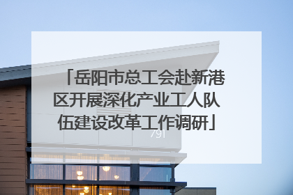 岳阳市总工会赴新港区开展深化产业工人队伍建设改革工作调研