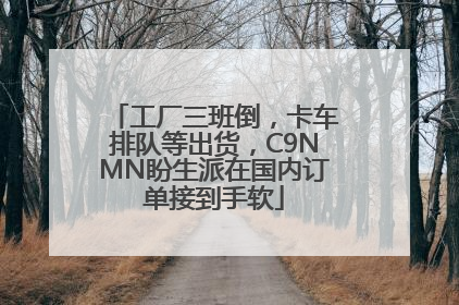 工厂三班倒，卡车排队等出货，C9NMN盼生派在国内订单接到手软