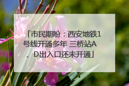 市民期盼：西安地铁1号线开通多年 三桥站A、D出入口还未开通