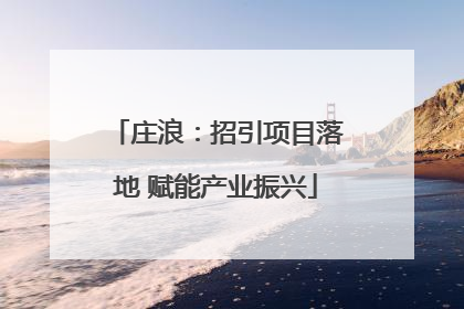 庄浪：招引项目落地 赋能产业振兴