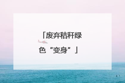 废弃秸秆绿色“变身”