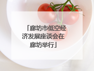 廊坊市低空经济发展座谈会在廊坊举行