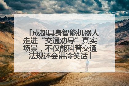 成都具身智能机器人走进“交通劝导”真实场景，不仅能科普交通法规还会讲冷笑话