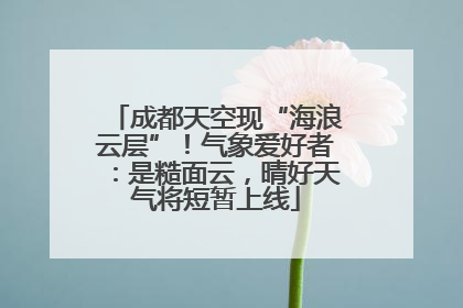 成都天空现“海浪云层”！气象爱好者：是糙面云，晴好天气将短暂上线