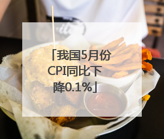 我国5月份CPI同比下降0.1%