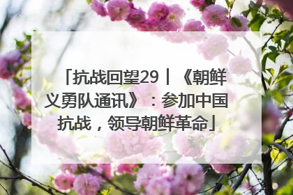 抗战回望29︱《朝鲜义勇队通讯》：参加中国抗战，领导朝鲜革命