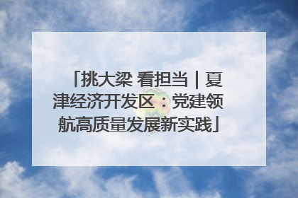 挑大梁 看担当｜夏津经济开发区：党建领航高质量发展新实践