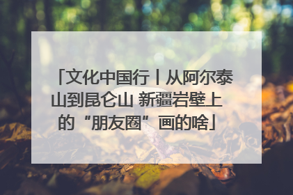 文化中国行丨从阿尔泰山到昆仑山 新疆岩壁上的“朋友圈”画的啥