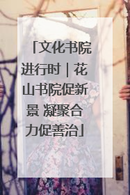文化书院进行时｜花山书院促新景 凝聚合力促善治