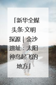 新华全媒头条·文明探源｜金沙遗址：太阳神鸟起飞的地方
