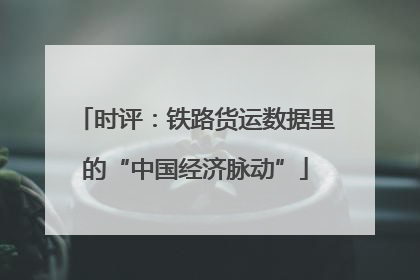 时评：铁路货运数据里的“中国经济脉动”