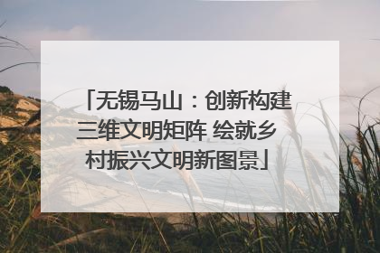 无锡马山：创新构建三维文明矩阵 绘就乡村振兴文明新图景