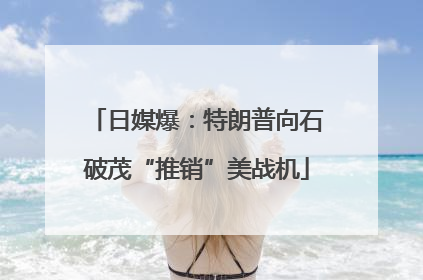 日媒爆：特朗普向石破茂“推销”美战机