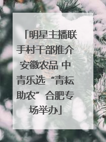 明星主播联手村干部推介安徽农品 中青乐选“青耘助农”合肥专场举办