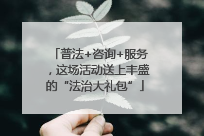 普法+咨询+服务，这场活动送上丰盛的“法治大礼包”