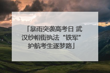 暴雨突袭高考日 武汉纱帽街执法“铁军”护航考生逐梦路