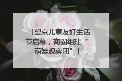 望京儿童友好生活节启幕，商圈组建“萌娃观察团”