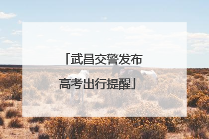 武昌交警发布高考出行提醒