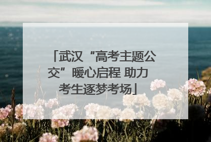 武汉“高考主题公交”暖心启程 助力考生逐梦考场