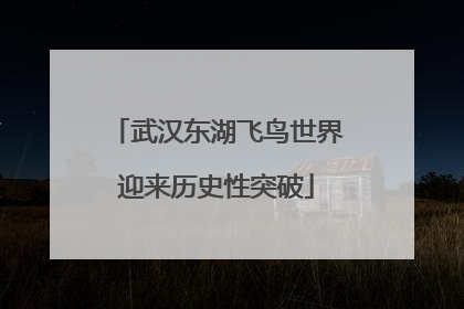 武汉东湖飞鸟世界迎来历史性突破