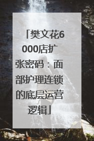 樊文花6000店扩张密码：面部护理连锁的底层运营逻辑