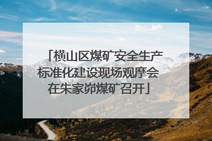 横山区煤矿安全生产标准化建设现场观摩会在朱家峁煤矿召开