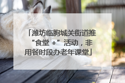 潍坊临朐城关街道推“食堂 +”活动，非用餐时段办老年课堂