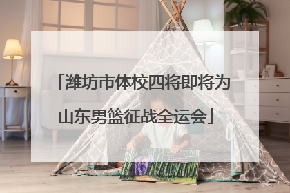 潍坊市体校四将即将为山东男篮征战全运会