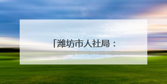 潍坊市人社局：守护民生淬初心 人社先锋绽风采