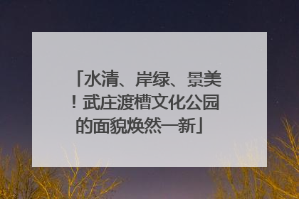 水清、岸绿、景美！武庄渡槽文化公园的面貌焕然一新