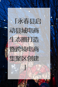 永春县启动县域电商生态圈打造暨跨境电商集聚区创建