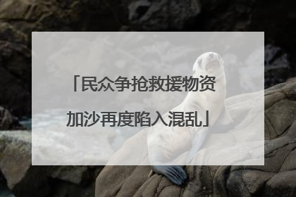 民众争抢救援物资 加沙再度陷入混乱