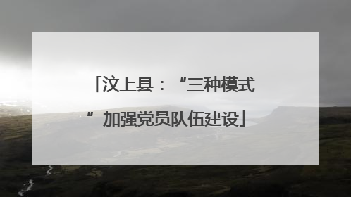 汶上县：“三种模式”加强党员队伍建设