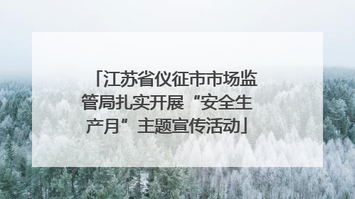 江苏省仪征市市场监管局扎实开展“安全生产月”主题宣传活动