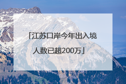 江苏口岸今年出入境人数已超200万