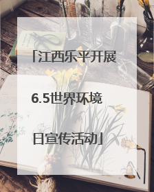江西乐平开展6.5世界环境日宣传活动